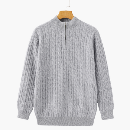 100% Cashmere Woven Half Zip