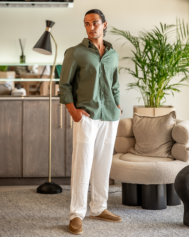 Old Money Linen Combo (Longsleeve) VIP