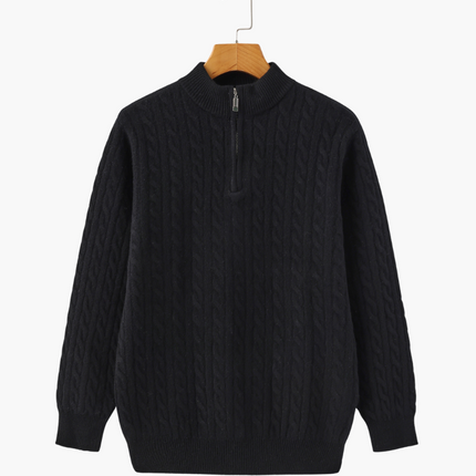 100% Cashmere Woven Half Zip