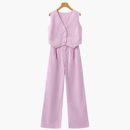 Classy Lady - Linen Two-piece Set