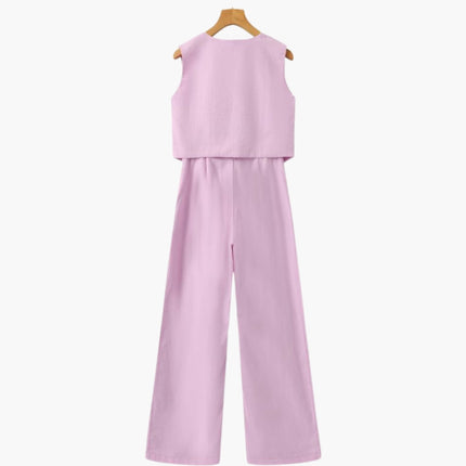 Classy Lady - Linen Two-piece Set