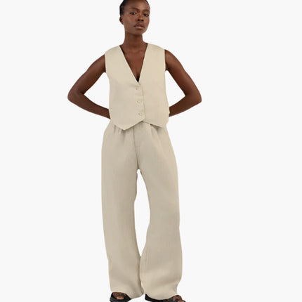 Classy Lady - Linen Two-piece Set