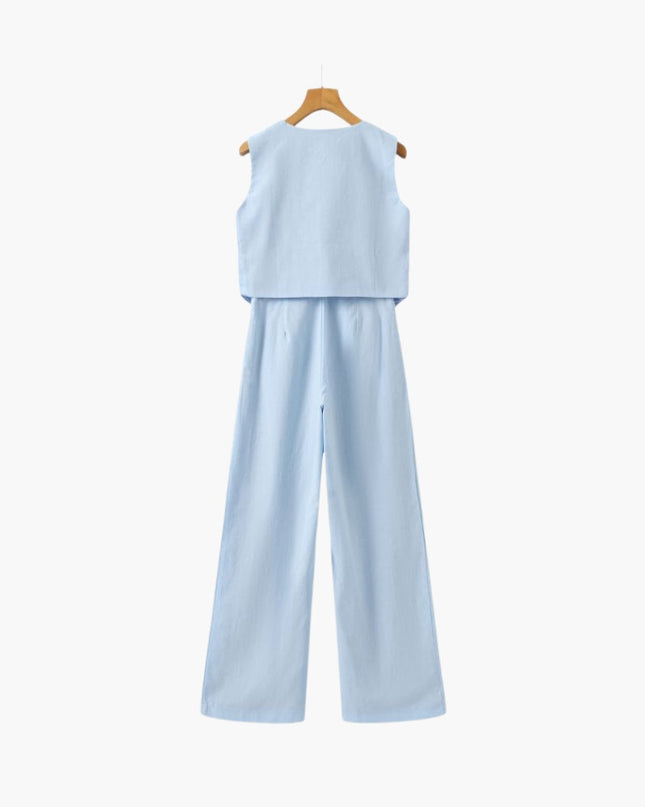 Classy Lady - Linen Two-piece Set