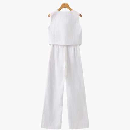 Classy Lady - Linen Two-piece Set