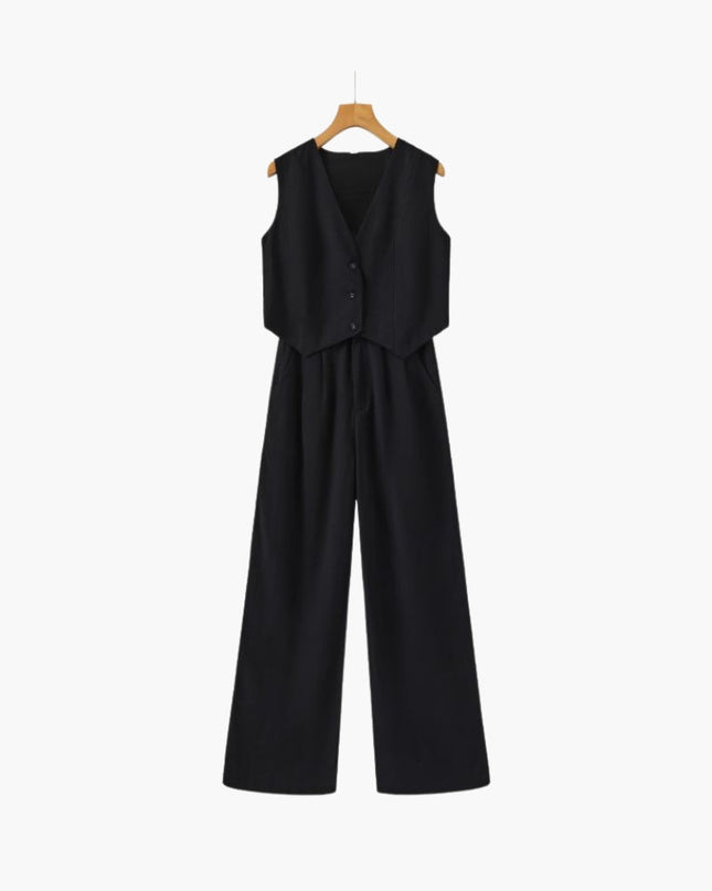 Classy Lady - Linen Two-piece Set