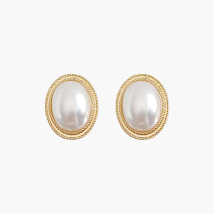 Radiance Oval Pearl Studs