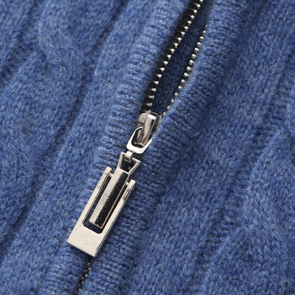 100% Cashmere Woven Half Zip