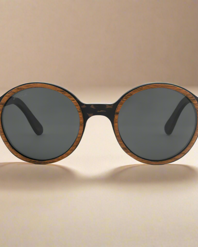 Pepe – Iconic Round Wood Sunglasses