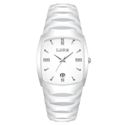 Women's Rose Gold Stainless Steel Luminous Date Slim Watch