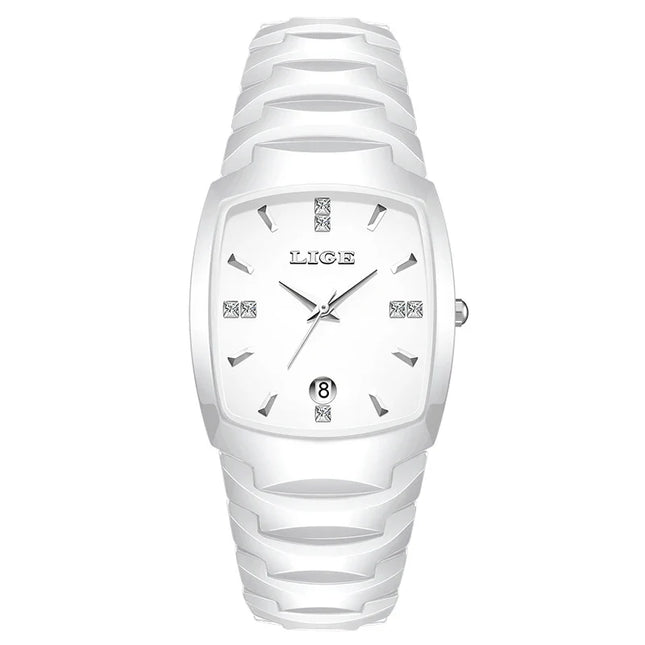Women's Rose Gold Stainless Steel Luminous Date Slim Watch