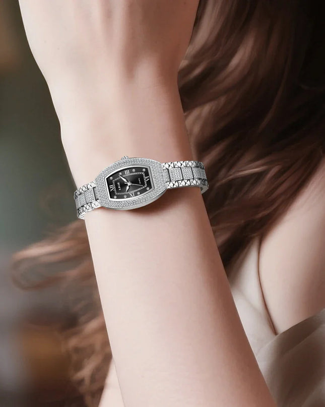 Women's Diamond Crystal Stainless Steel Dress Watch