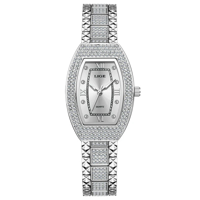 Women's Diamond Crystal Stainless Steel Dress Watch