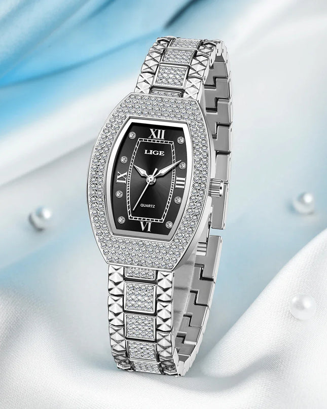 Women's Diamond Crystal Stainless Steel Dress Watch