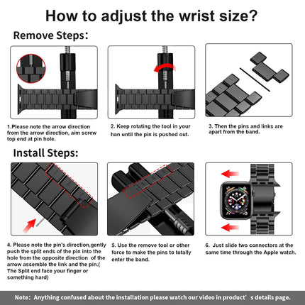 Apple Watch Stainless Steel Band - Premium Metal Bracelet